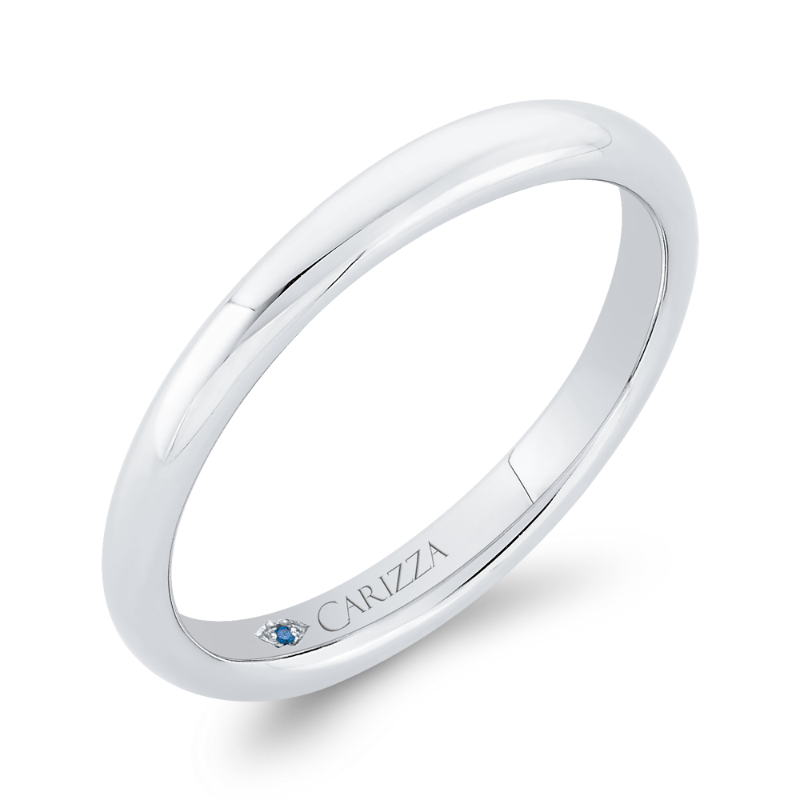 Plain Wedding Band in 14K White Gold