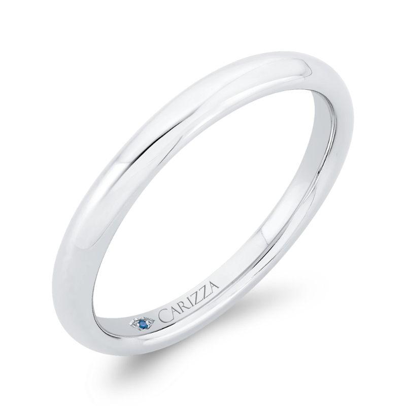 Plain Wedding Band in 14K White Gold