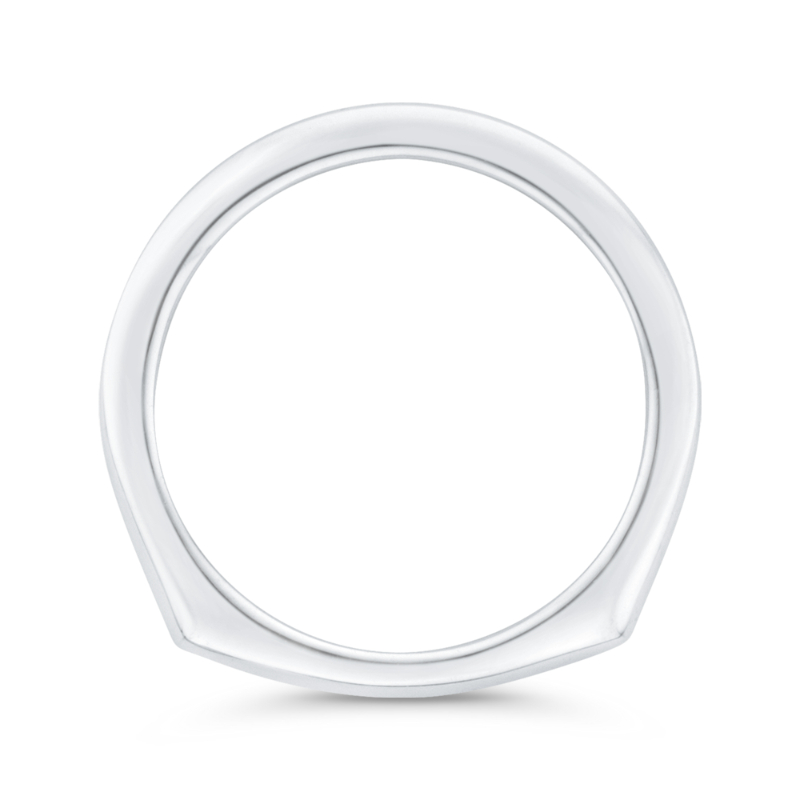 Plain Wedding Band in 14K White Gold
