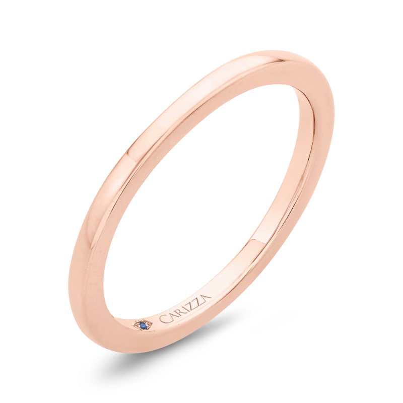 Plain Wedding Band in 14K Rose Gold