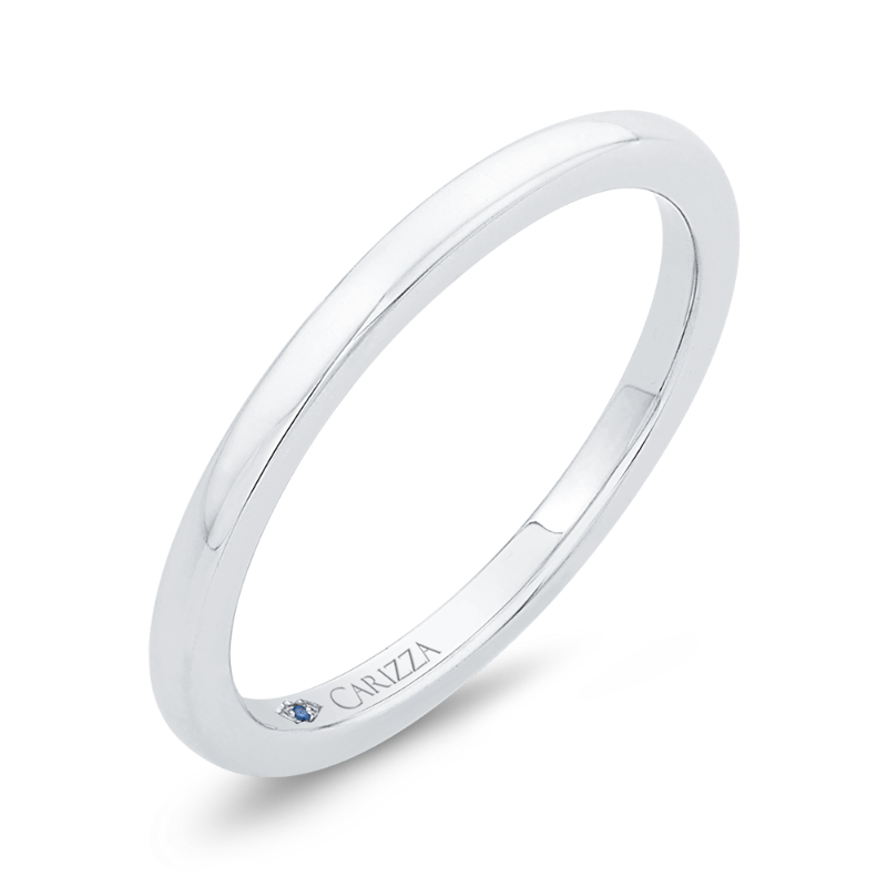 Plain Wedding Band in 14K White Gold