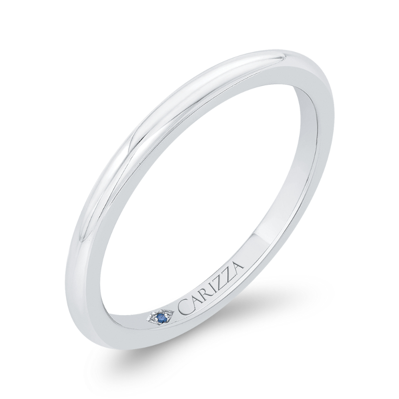 Plain Wedding Band in 14K White Gold