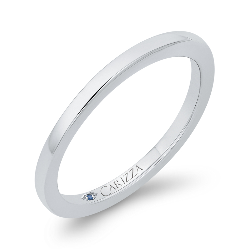 Plain Wedding Band in 14K White Gold