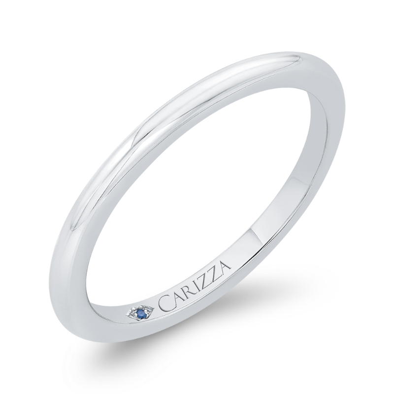 Plain Wedding Band in 14K White Gold