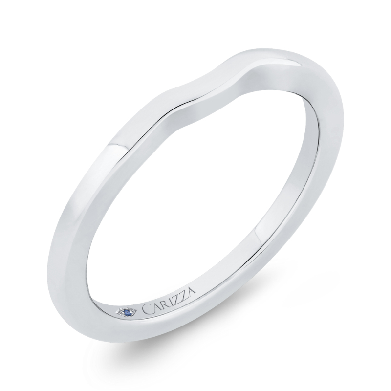 Plain Wedding Band in 14K White Gold