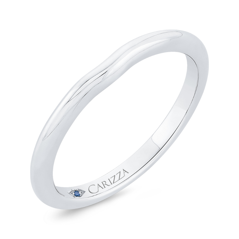 Plain Wedding Band in 14K White Gold