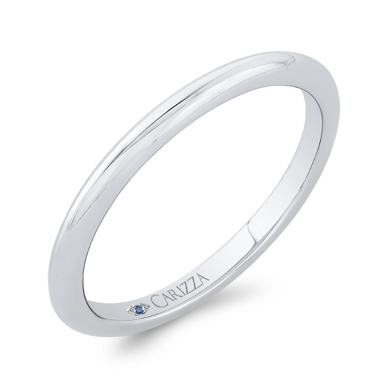 Plain Wedding Band in 14K White Gold