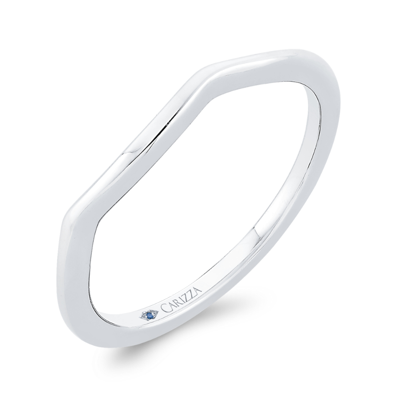 Plain Wedding Band in 14K White Gold