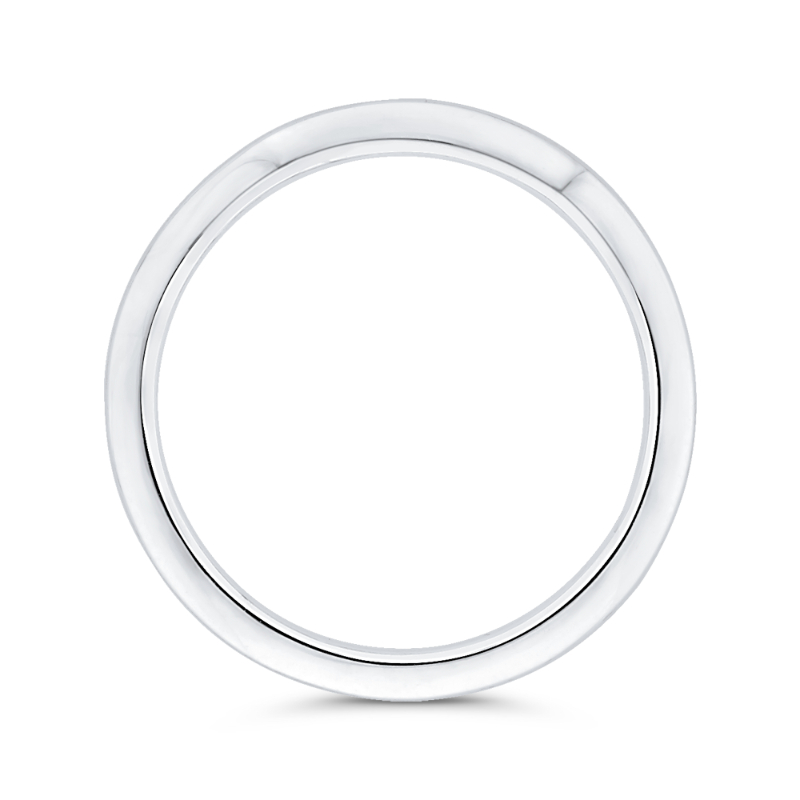 Plain Wedding Band in 14K White Gold