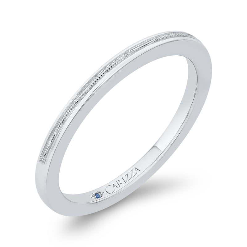 Plain Wedding Band in 14K White Gold
