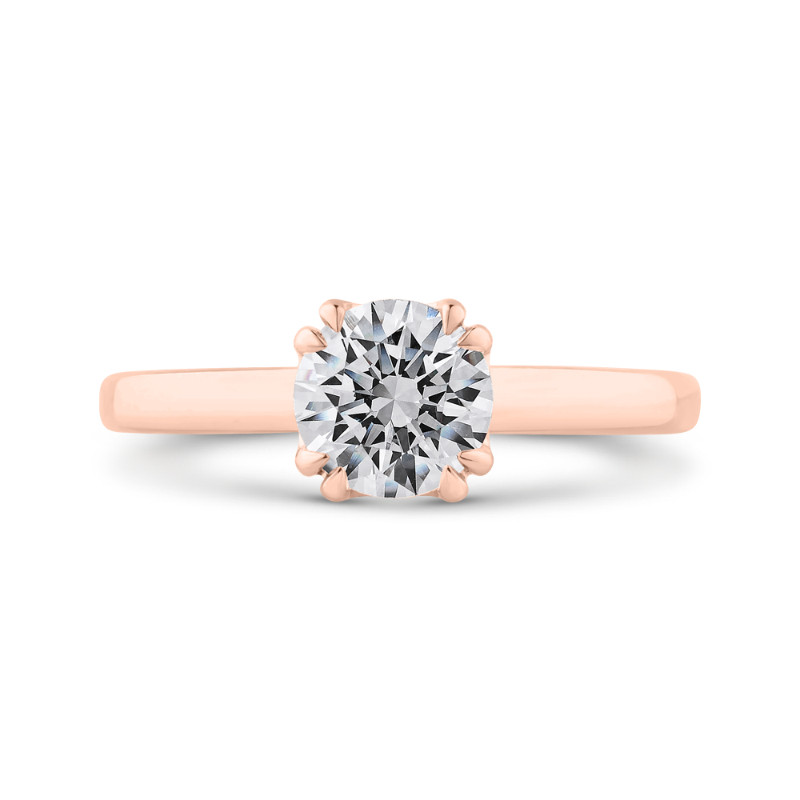 Solitaire Engagement Ring in 14K Rose Gold (Semi-Mount)