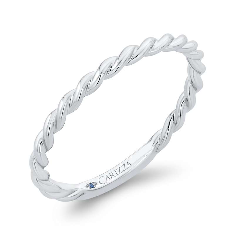 Plain Wedding Band in 14K White Gold