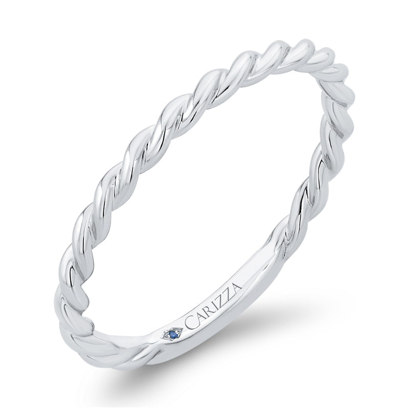 Plain Wedding Band in 14K White Gold