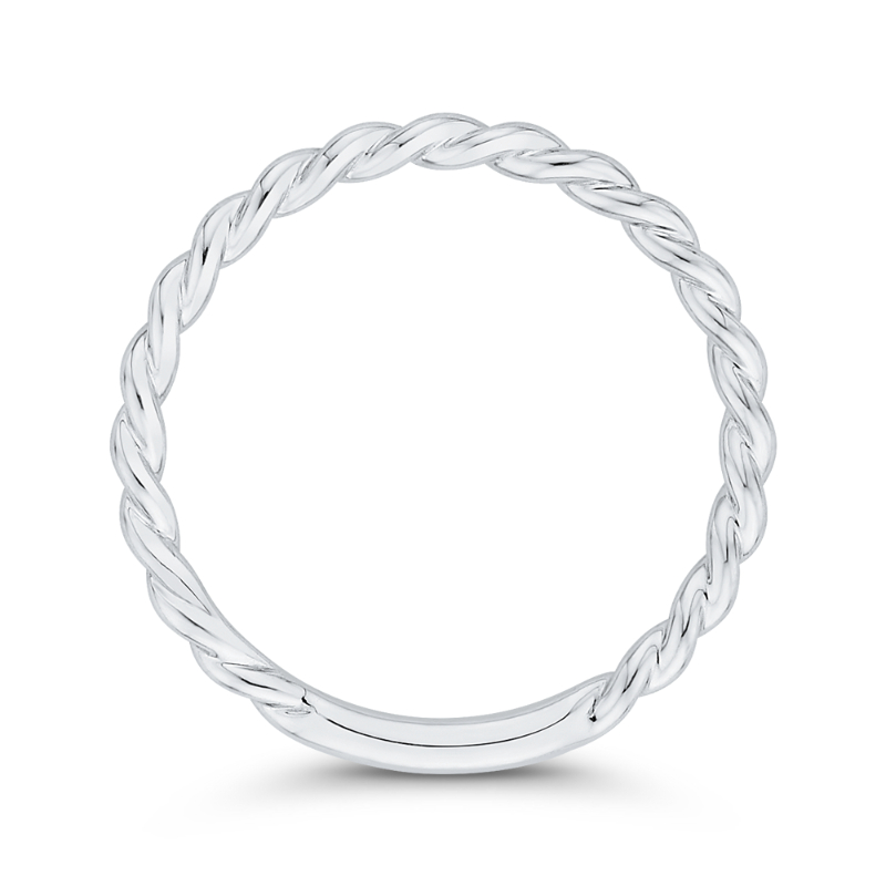 Plain Wedding Band in 14K White Gold