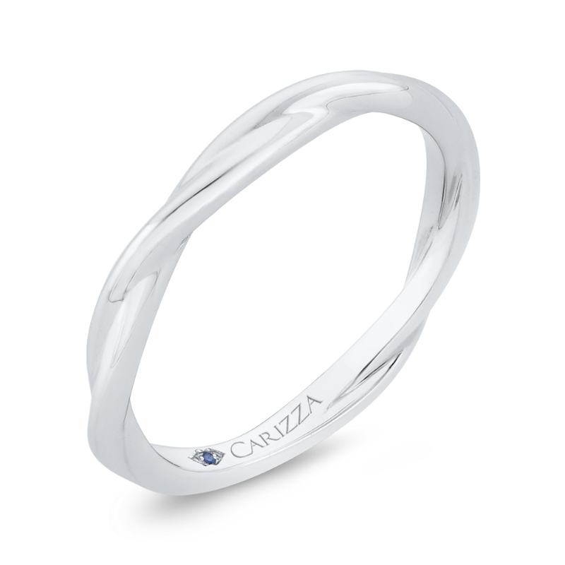 Plain Wedding Band in 14K White Gold