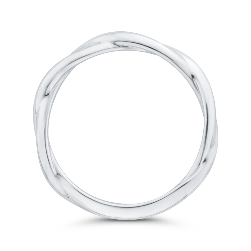 Plain Wedding Band in 14K White Gold
