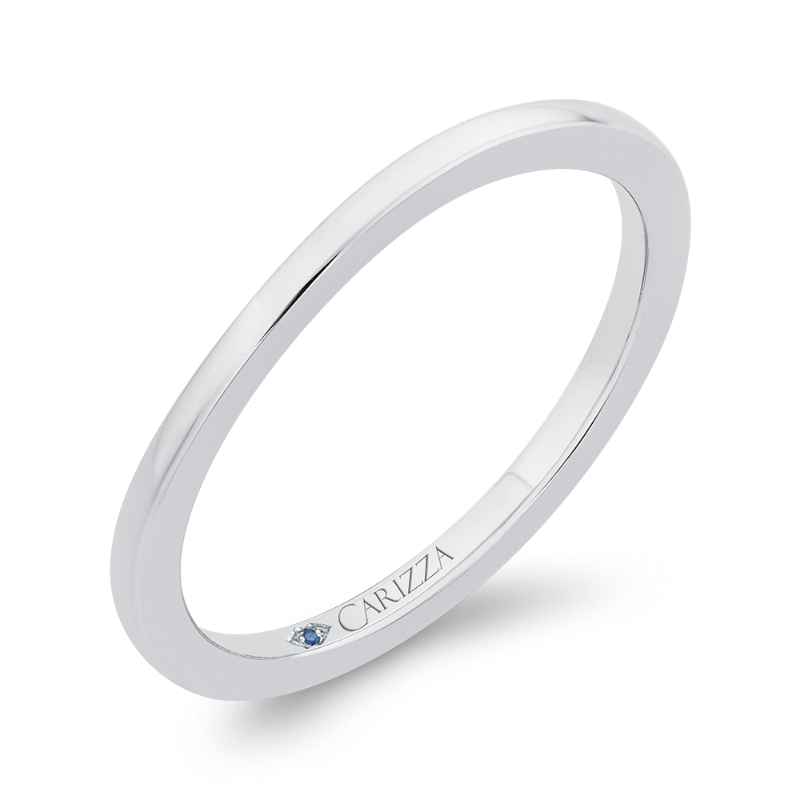 Plain Wedding Band in 14K White Gold
