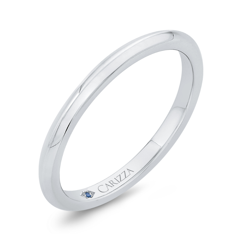 Plain Wedding Band in 14K White Gold