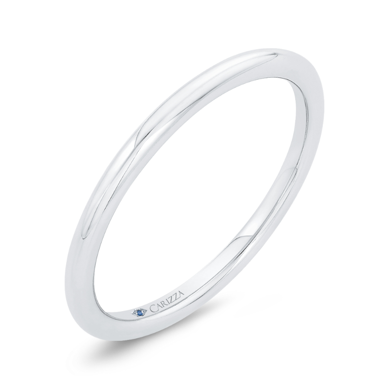 Plain Wedding Band in 14K White Gold