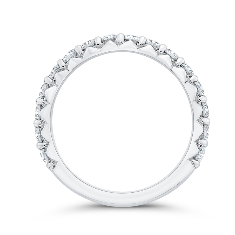 Half-Eternity Wedding Band in 14K White Gold