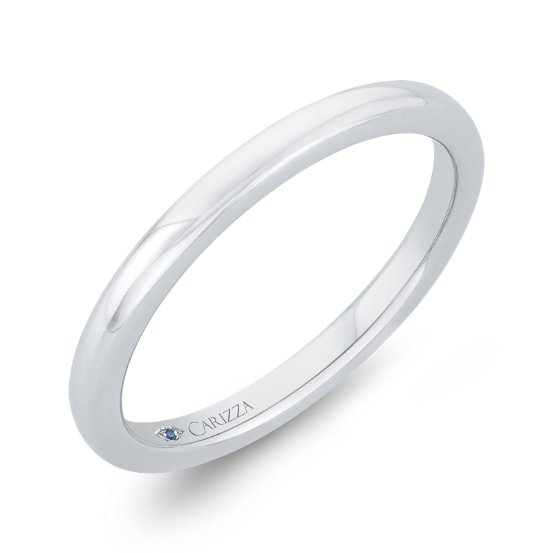 Plain Wedding Band in 14K White Gold