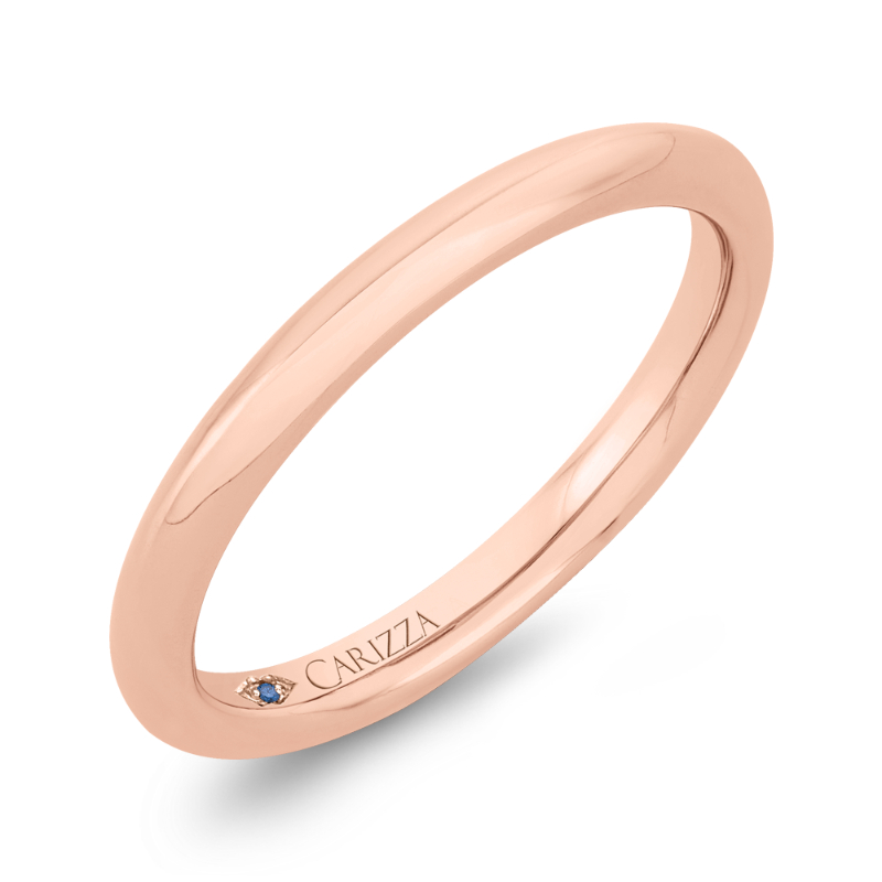 Plain Wedding Band in 14K Rose Gold