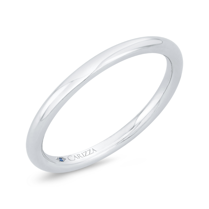 Plain Wedding Band in 14K White Gold