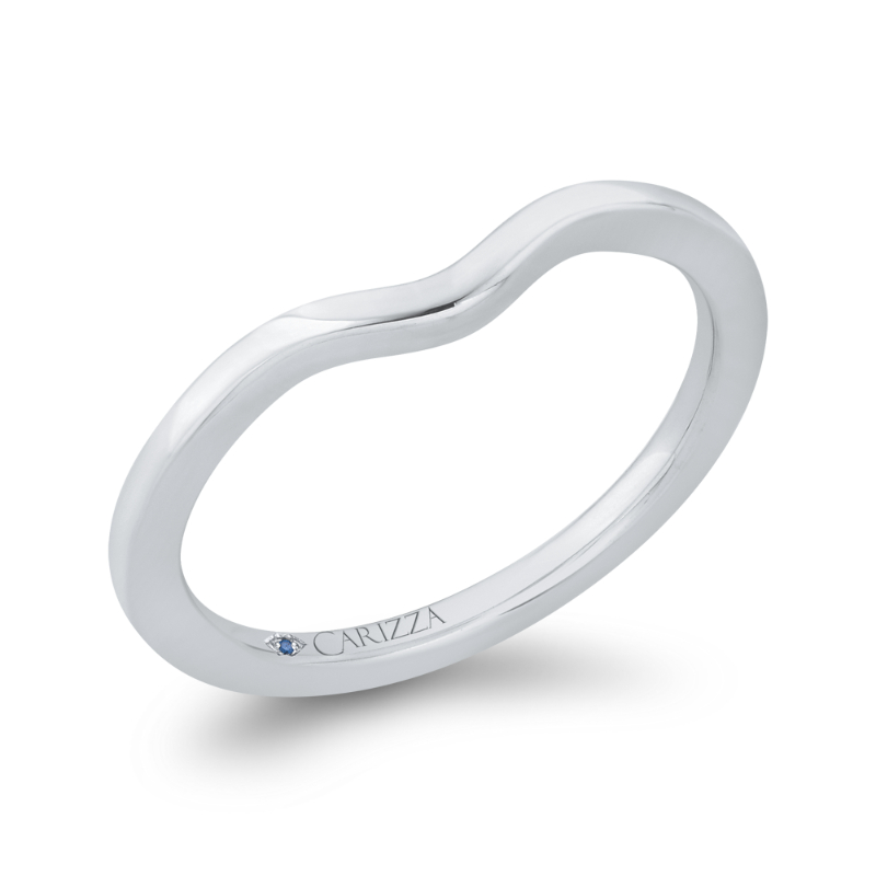 Plain Wedding Band in 14K White Gold