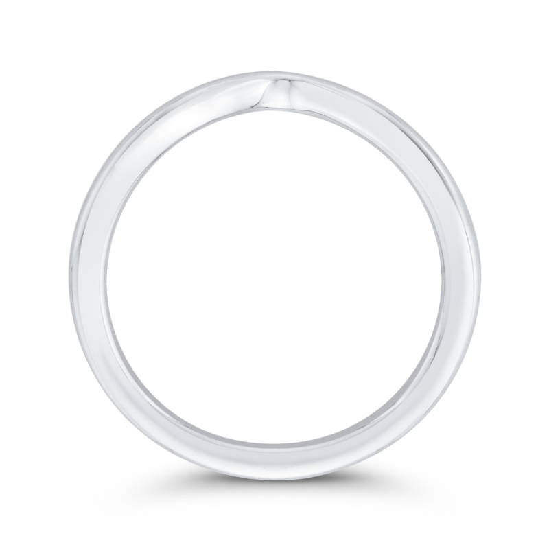 Plain Wedding Band in 14K White Gold