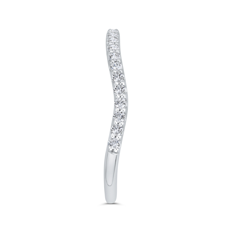Diamond Wedding Band in 14K White Gold