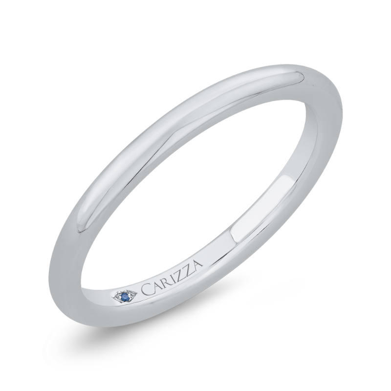 Plain Wedding Band in 14K White Gold