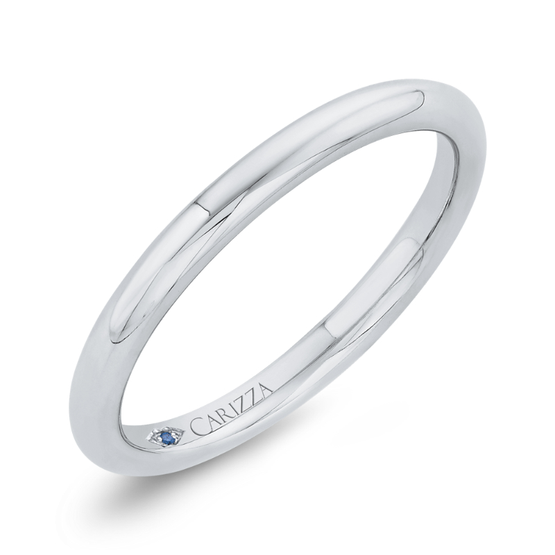 Plain Wedding Band in 14K White Gold