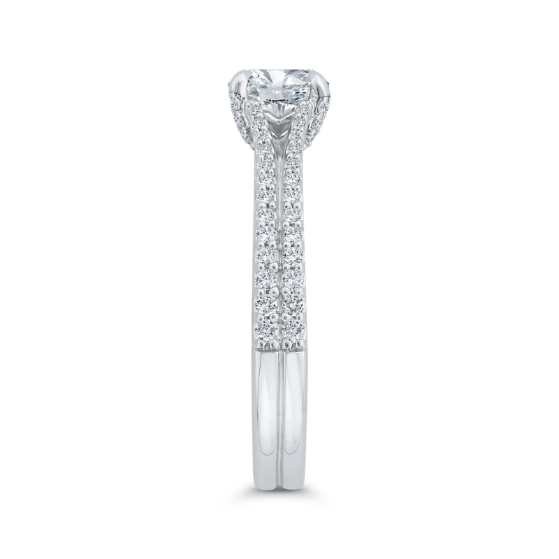 Split Shank Diamond Split Shank Engagement Ring in 14K White Gold (Semi-Mount)