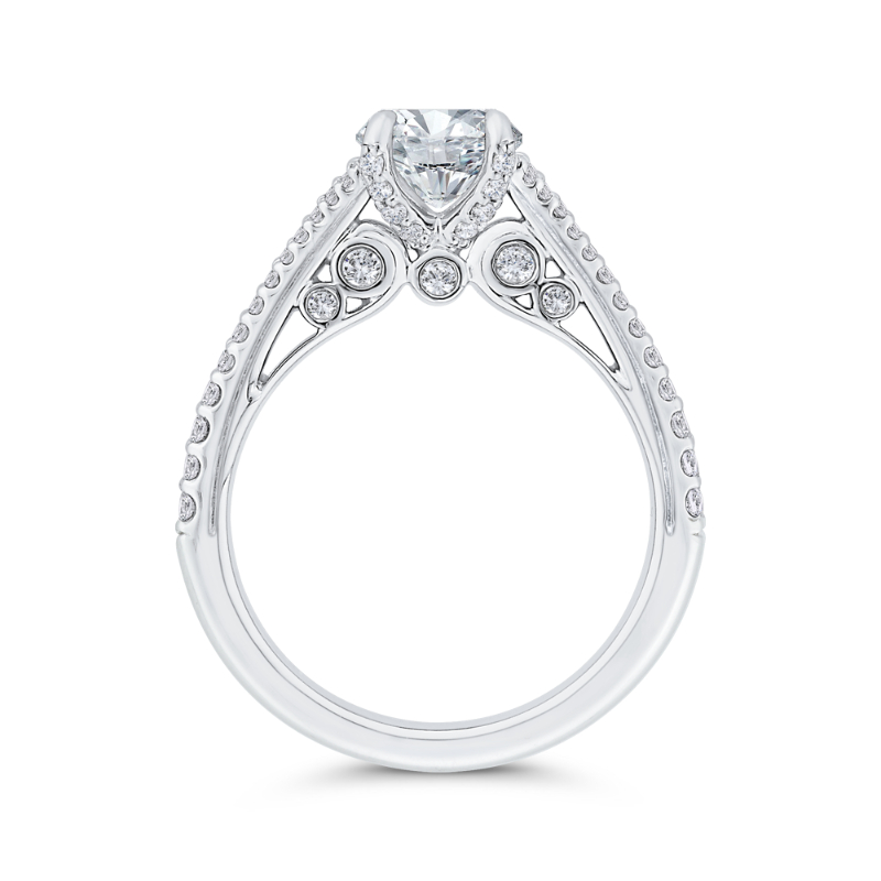 Split Shank Diamond Split Shank Engagement Ring in 14K White Gold (Semi-Mount)