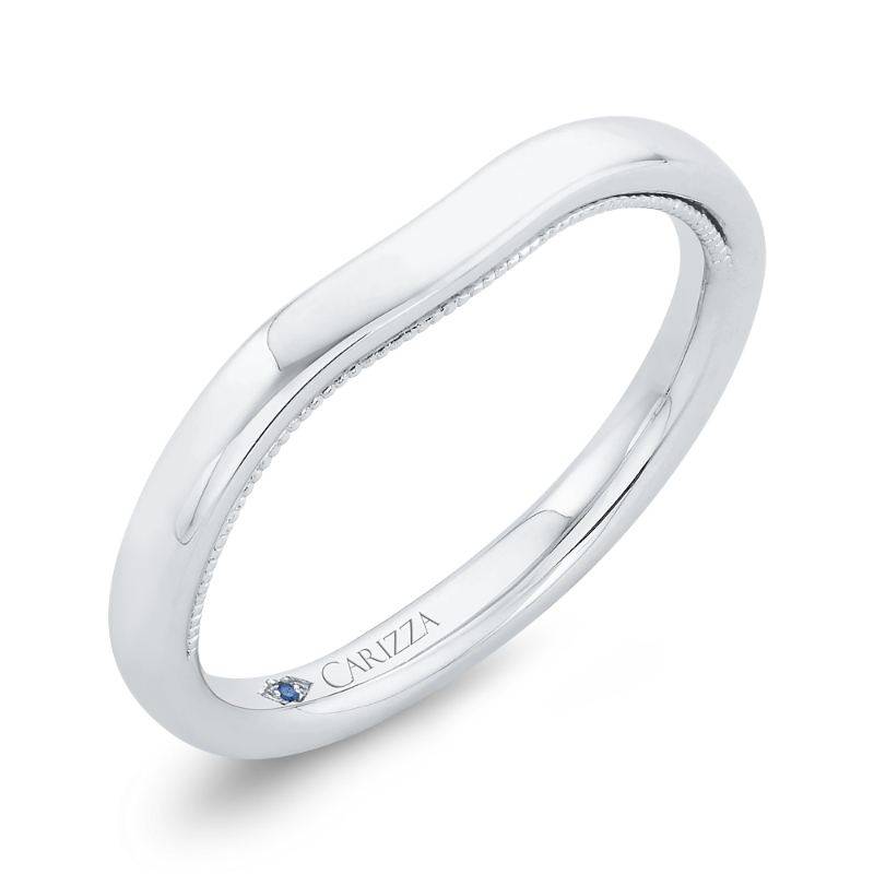 Plain Wedding Band in 14K White Gold
