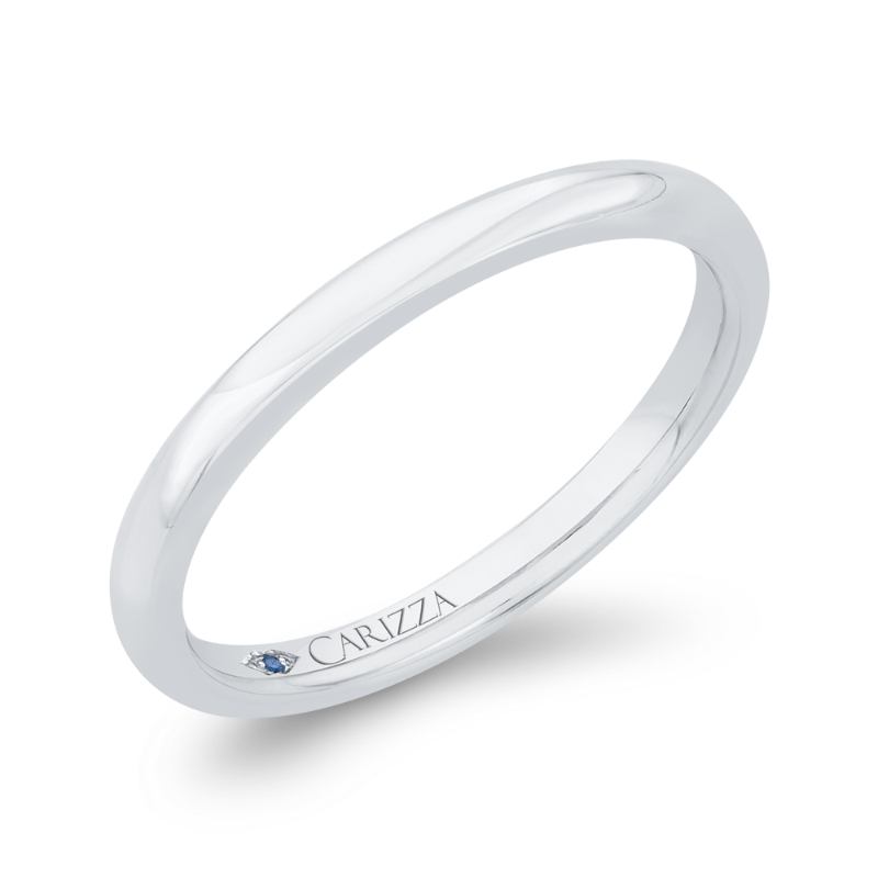 Plain Wedding Band in 14K White Gold