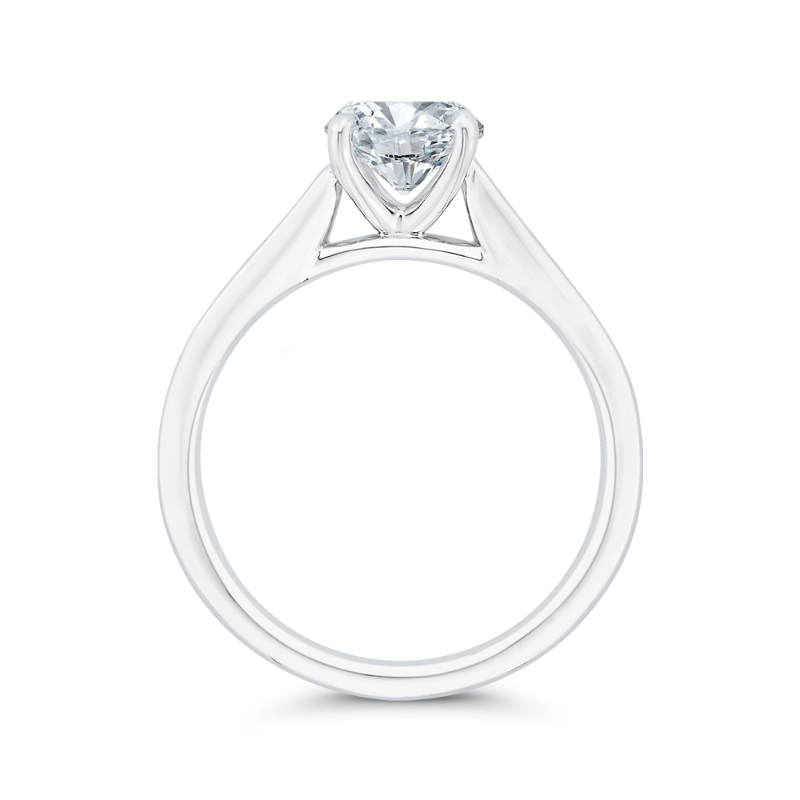 Channel Set Diamond Engagement Ring in 14K White Gold (Semi-Mount)