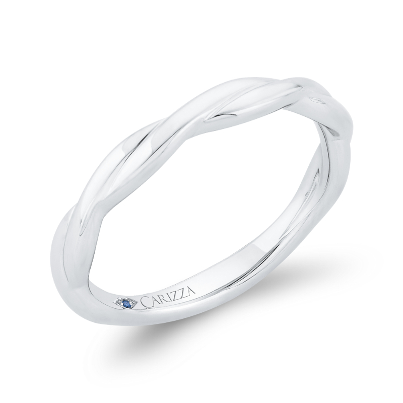 Plain Wedding Band in 14K White Gold