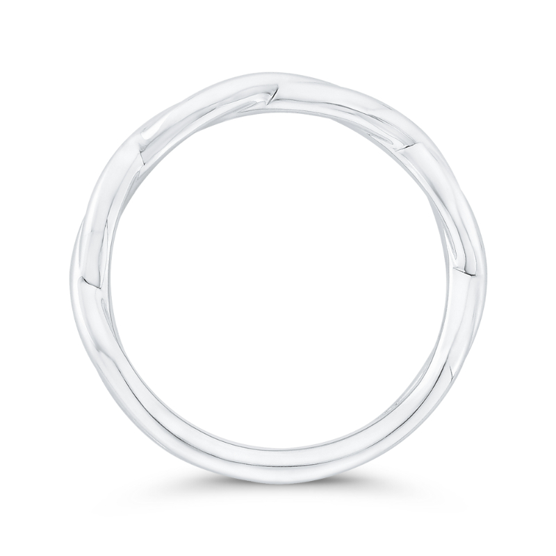 Plain Wedding Band in 14K White Gold