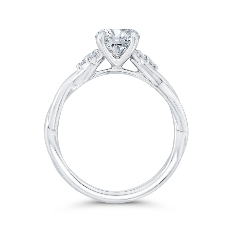 Diamond Engagement Ring in 14K White Gold (Semi-Mount)