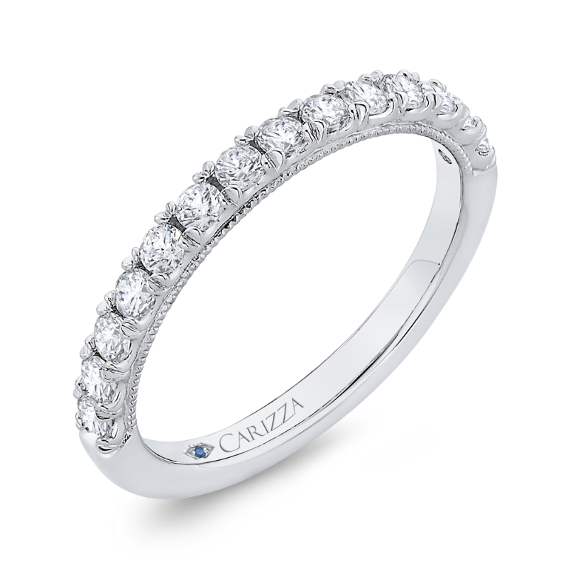 Diamond Half-Eternity Wedding Band in 14K White Gold