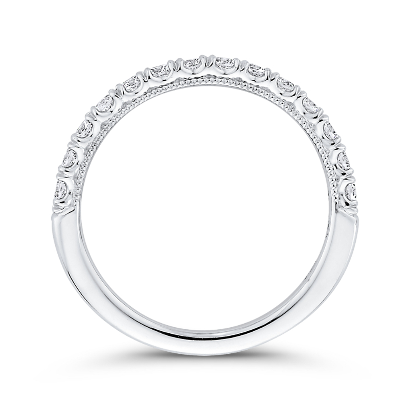 Diamond Half-Eternity Wedding Band in 14K White Gold