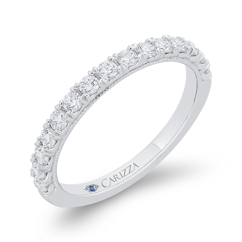 Diamond Half-Eternity Wedding Band in 14K White Gold