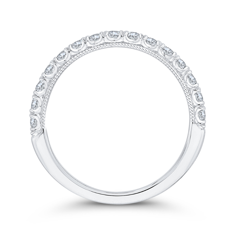 Diamond Half-Eternity Wedding Band in 14K White Gold