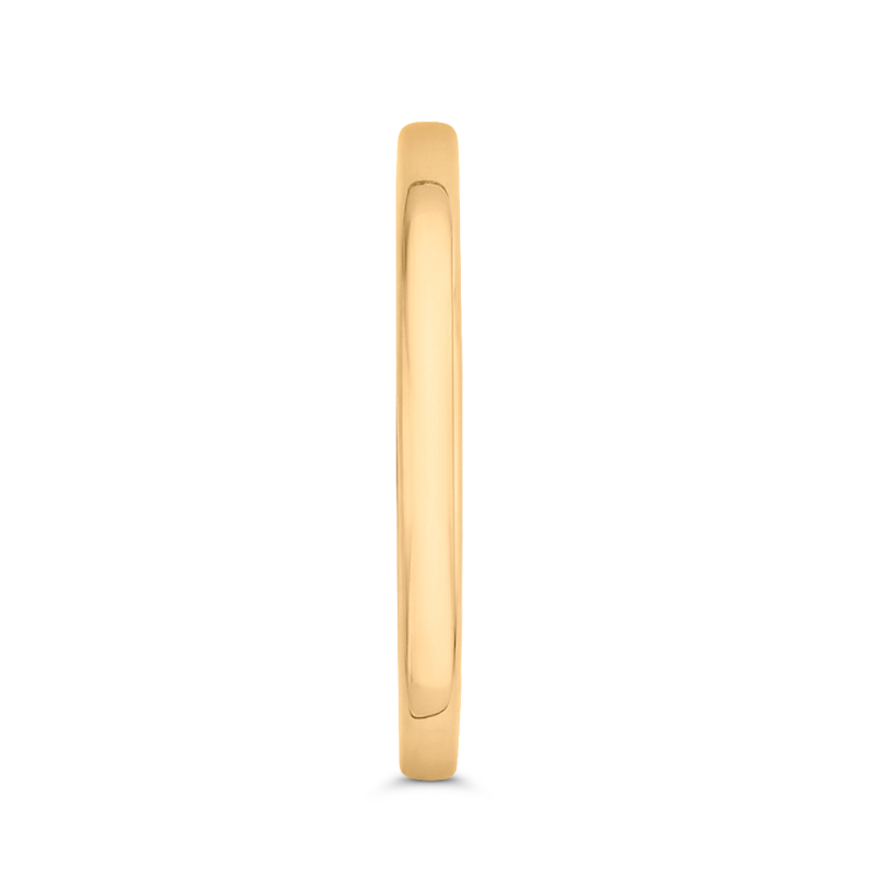 Plain Wedding Band in 14K Two Tone Gold
