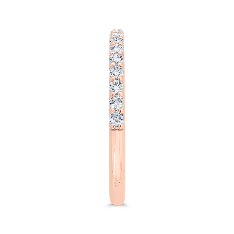 Diamond Wedding Band in 14K Rose Gold