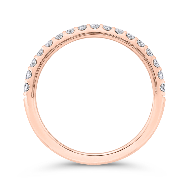 Diamond Wedding Band in 14K Rose Gold