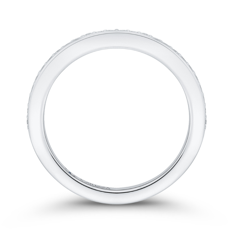 Round Diamond Half-Eternity Wedding Band in 14K White Gold