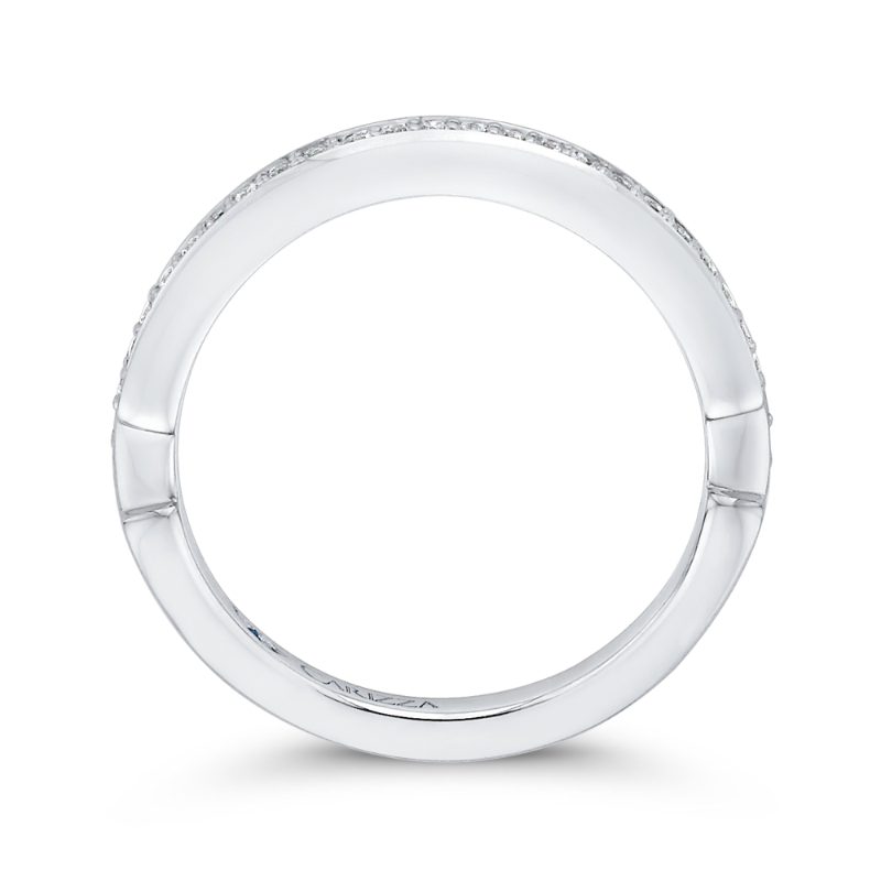 Round Diamond Wedding Band in 14K White Gold