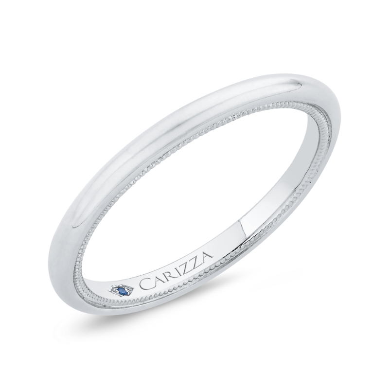 Plain Wedding Band in 14K White Gold